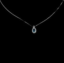 Load image in gallery viewer, London Blue Topaz and White Topaz Pendant