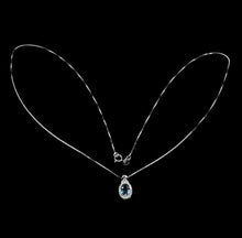 Load image in gallery viewer, London Blue Topaz and White Topaz Pendant