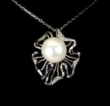 Upload image to gallery viewer, Leaf and Pearl Pendant