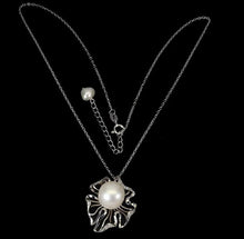 Upload image to gallery viewer, Leaf and Pearl Pendant