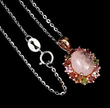 Load image in gallery viewer, Colored Morganite and Tourmaline Pendant