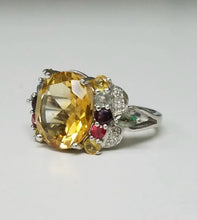 Load image in gallery viewer, Citrine and Multistone Ring / Size 6,5 (13)