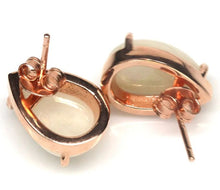 Load image in gallery viewer, White Sapphire Rose Gold Hoops