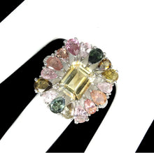 Load image in the gallery viewer, Citrine and Tourmaline Ring / Size 8,5 (18)
