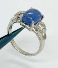Load image in the gallery viewer, Tanzanite and White Topaz Ring / Size 6 (12)