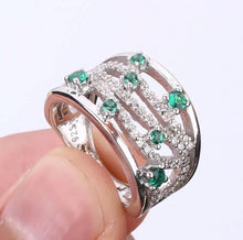 Upload an image to the gallery viewer, Green and White Topaz Ring / Size 6,5 (13)
