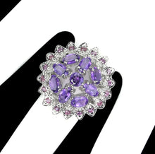 Load image in the gallery viewer, Amethyst and Rhodolite Ring / Size 8 (17)