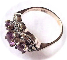 Load image in the gallery viewer, Amethyst and Marcasite Ring / Size 5,5 (11)