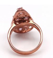 Upload image to the gallery viewer, Sky Blue Rose Gold Amethyst and Topaz Ring / Size 5,5 (11)