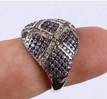 Load image in the gallery viewer, Amethyst and Yellow Quartz Ring / Size 8 (17)