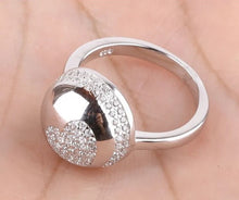 Upload an image to the gallery viewer, White Topaz Heart Ring / Size 6 (12)