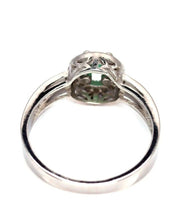 Load image in the gallery viewer, Emerald and White Topaz Ring / Size 8 (17)
