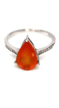 Upload an image to the gallery viewer, Carnelian Drop Ring / Size 7 (14)