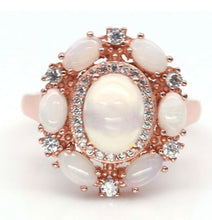 Upload image to gallery viewer, Rose Gold Rainbow Opal Ring / Size 8 (17)