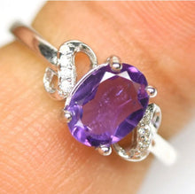 Upload an image to the gallery viewer, Amethyst Oval Ring / Size 5,5 (11)