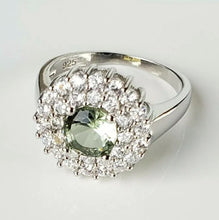 Upload an image to the gallery viewer, Green Amethyst Round Ring / Size 8 (17)