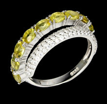 Load image in the gallery viewer, Yellow Sapphire and White Sapphire Ring / Size 5,5 (11)