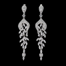 Upload image to gallery viewer, Long White Topaz Earrings