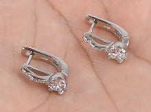 Upload image to gallery viewer, Simple White Topaz Earrings