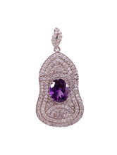 Load image into gallery viewer, White Topaz Amethyst Pendant