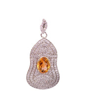 Load image into gallery viewer, White Topaz Citrine Pendant