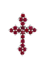 Load image in the gallery viewer, Garnet Cross Pendant