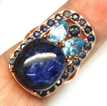 Upload image to the gallery viewer, Sky Blue Sapphire and Topaz Ring / Size 7,5 (16)