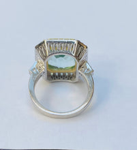 Load image into gallery viewer, Art Deco Aquamarine Ring