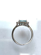 Upload image to gallery viewer, Sky Blue Topaz Cushion Ring / Size 6 (12)