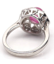 Load image in the gallery viewer, Ruby and White Topaz Ring / Size 7 (14)