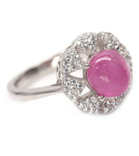 Load image in the gallery viewer, Ruby and White Topaz Ring / Size 7 (14)