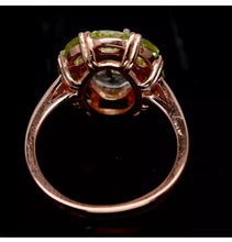 Load image in the gallery viewer, Green Amethyst Ring and Rose Gold Peridot / Size 7 (14)