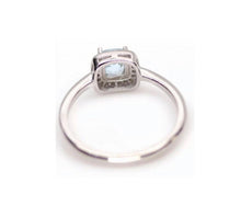 Upload image to gallery viewer, Sky Blue Topaz Square Ring / Size 8 (17)